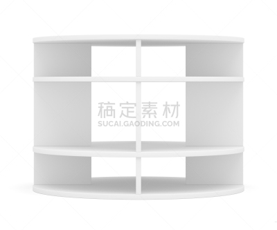 正面视角,圆形,超级市场,书架,零售展示,水平画幅,无人,白色背景,架子,阴影