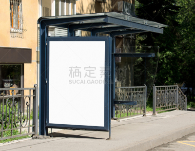 布告栏,空白的,公共汽车站,留白,新的,水平画幅,无人,户外,居住区