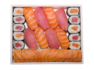 传统,食品,寿司,日本,纸碟,inside out寿司卷,寿司店,水平画幅,开胃品,生食