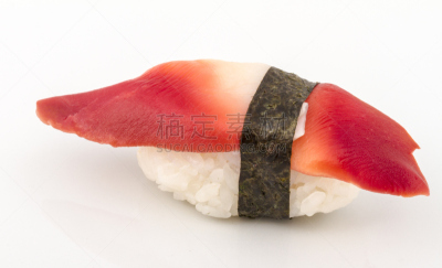 软体动物,寿司,北极贝,白色背景,赤贝寿司,水平画幅,无人,日本,生鱼片寿司,膳食