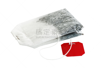 茶包,芳香的,水平画幅,标签,干的,饮料,白色,大特写,平和,一个物体
