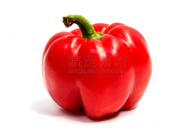 灯笼椒,清新,可爱的,白色背景,多色的,分离着色,胡椒坚果,红色灯笼椒,水平画幅,素食