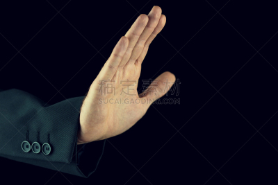 停止手势,提举,手,男人,抑制的,留白,水平画幅,禁止的,男商人,仅男人