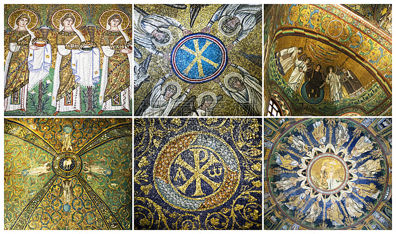 拉韦纳,镶嵌图案,意大利,洗礼堂,洗礼仪式,长方形会堂,东正教,透过窗户往外看,合成图像,纪念碑