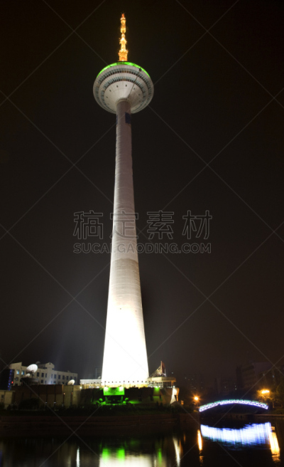 沈阳,辽宁省,无线电通信塔,垂直画幅,纪念碑,水,无人,户外,著名景点,河流
