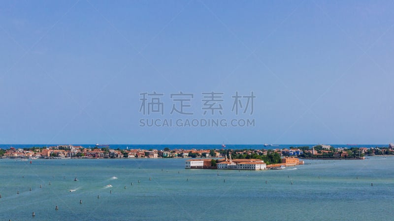 圣大乔治岛,意大利,岛,看风景,威尼斯,顶部,钟楼,丽都,欧洲,建筑外部