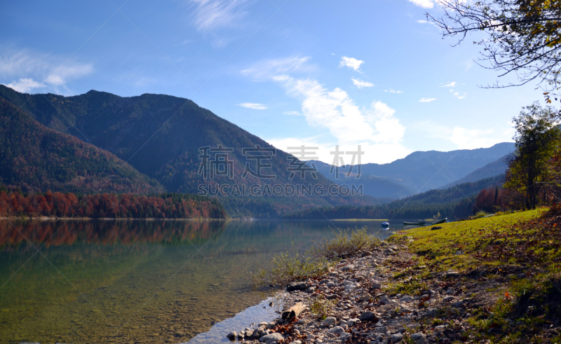 一个物体,上巴伐利亚,公路,水库,湖,户外,天空,建筑,山谷,山脉