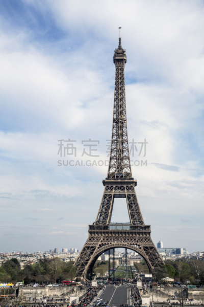 埃菲尔铁塔,垂直画幅,天空,旅游目的地,蓝色,欧洲,商务旅行,跌倒