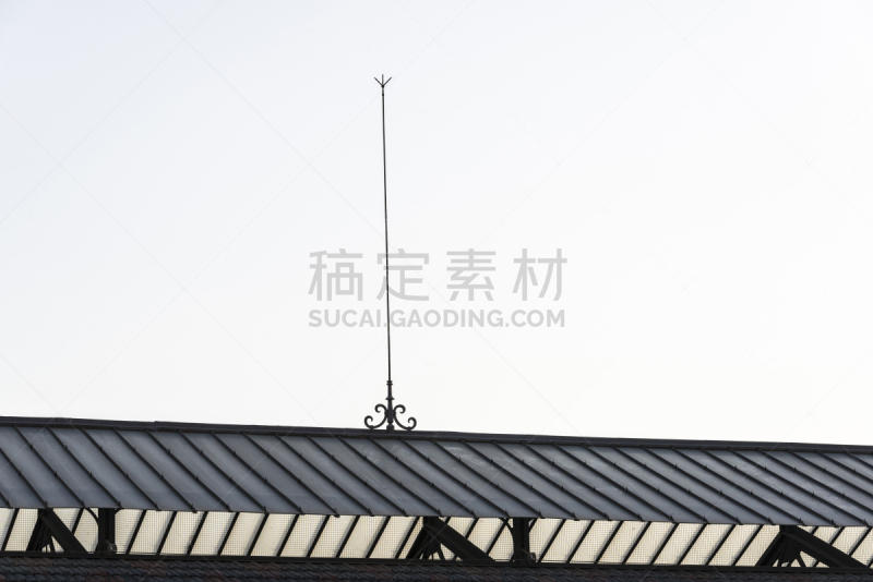 古老的,避雷针,巴塞罗那,纪念碑,天空,暴风雨,古董,水平画幅,19世纪风格,无人