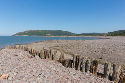 庞洛克坝,萨默塞特,英格兰,海岸线,海滩,英国,exmoor,迈恩黑德,庞洛克,自然