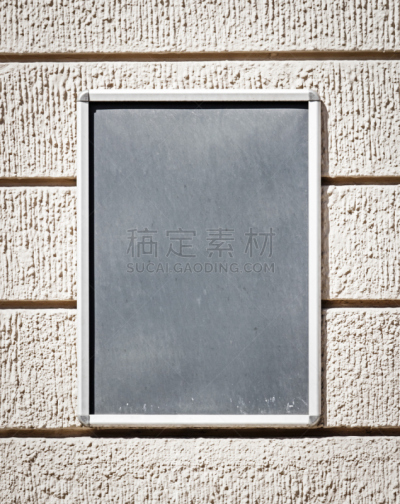 边框,垂直画幅,正面视角,留白,零售展示,新的,墙,银色,无人