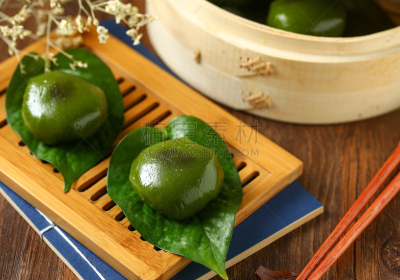 传统,食品,饭团,清明节,绿色,球体,米,蒸菜,填塞料,南