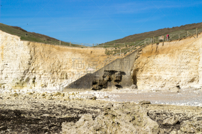 悬崖,山口,七姐妹,多佛的白色悬崖,white cliffs,东苏塞克斯,潮水坑,天空,水平画幅,无人