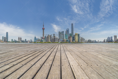 浦东,都市风景,空的,上海,城市天际线,前面,硬木地板,办公室,天空,未来