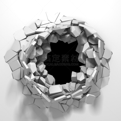 洞,白色,破碎的,黑色,石墙,商务,自由,砖,裂片,坏掉的