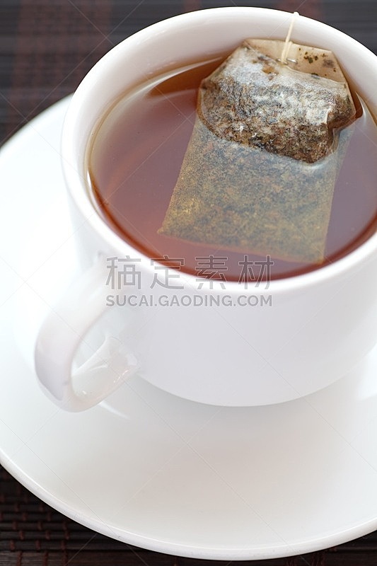 茶包,金字塔形,茶杯,垂直画幅,早餐,无人,玻璃,白色背景,组物体,饮料