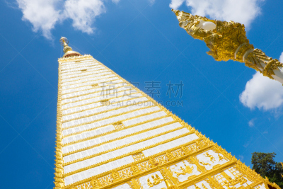 泰国,云,天空,乌汶,蓝色,僧院,查济,东北方向,佛塔,长袍