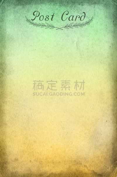 古老的,明信片,垂直画幅,空白的,留白,褐色,仿旧磨损的效果,背景分离,邮件