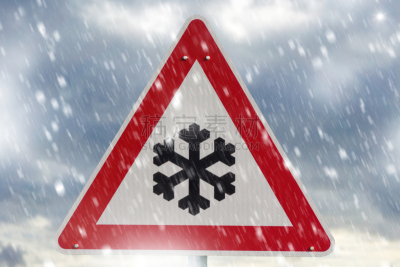 雪,冬天,风险,冰,气候,警告标志,暗色,汽车,风