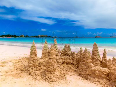 海滩,沙雕,白色,鸡尾酒,水,天空,休闲活动,沙子,旅行者,夏天
