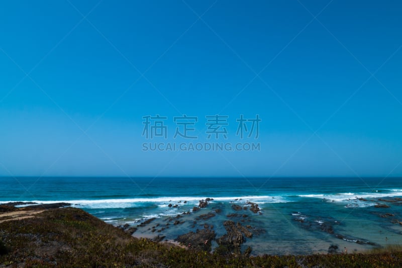 葡萄牙,大西洋,海滩,自然,水,水平画幅,无人,蓝色,日光,普拉亚