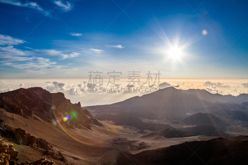 哈来亚咔拉国家公园,毛伊岛,哈雷卡拉火山口,美,水平画幅,沙子,无人,旅行者,户外,海浪