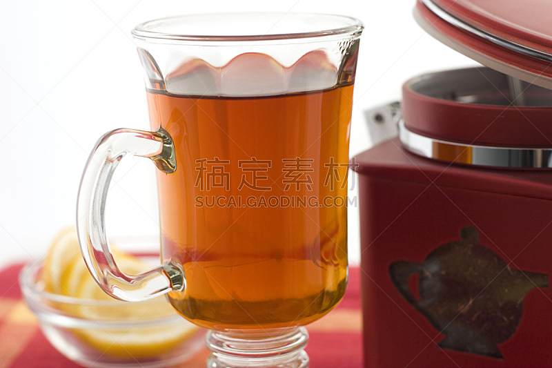 茶,茶叶盒,红茶,饮食,水平画幅,无人,茶杯,热饮,玻璃,玻璃杯