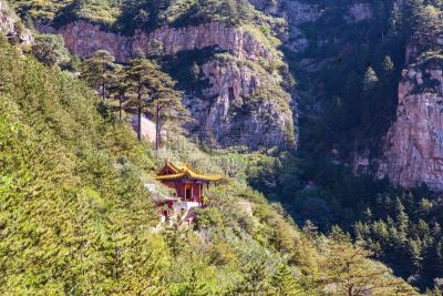 衡山,山,北,都市风光,非凡的,大同,山西省,道教,水平画幅,无人