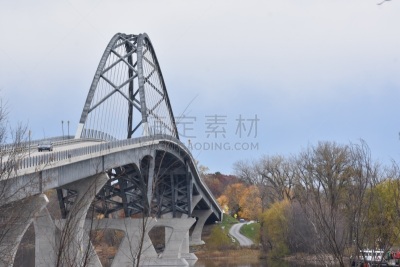 阿迪隆戴克山脉,lake placid town,秋天,图像,美国,无人,户外,水平画幅,桥,八仙湖