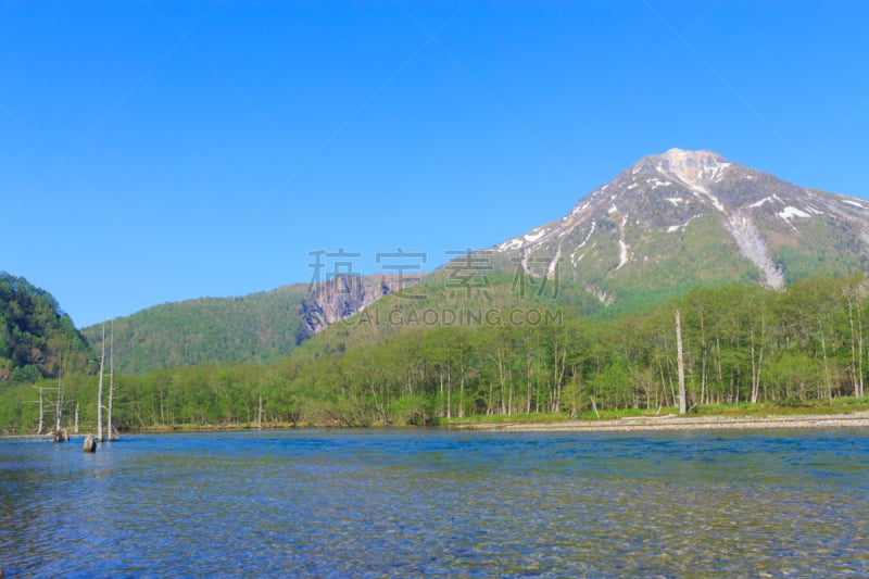 长野县,日本,大正池,梓川,松本,飞驒山脉,天空,美,里山,度假胜地