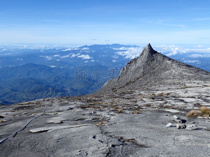 南,京那峇鲁山,京那巴鲁山国家公园,婆罗洲岛,美,洛矶山脉,水平画幅,形状,无人,户外