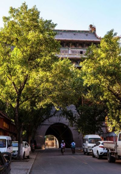 小的,大门,太原,著名景点,北,建筑外部,垂直画幅,墙,无人,城市