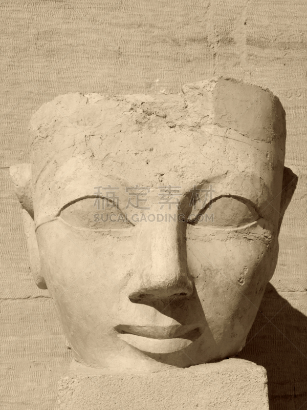 过去,人的脸部,垂直画幅,纪念碑,留白,古代文明,灵性,褐色,艺术,地名