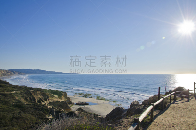 海滩,松树,灰松,水,天空,水平画幅,沙子,无人,曙暮光,夏天