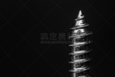 金属,特写,螺丝,黑色背景,不锈钢,部分,一个物体,韧性,钢铁,商业金融和工业