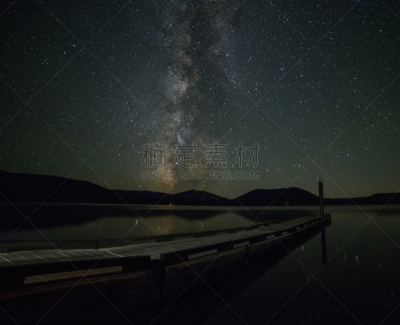 银河系,克拉玛瀑布,德舒茨郡,北极星,星迹,俄勒冈州,美,俄勒冈郡,水平画幅,无人