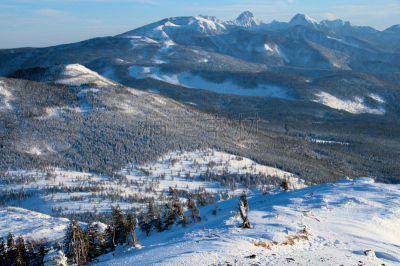 山,八岳山,自然,天空,水平画幅,巴岳山,雪,长野县,无人,蓝色