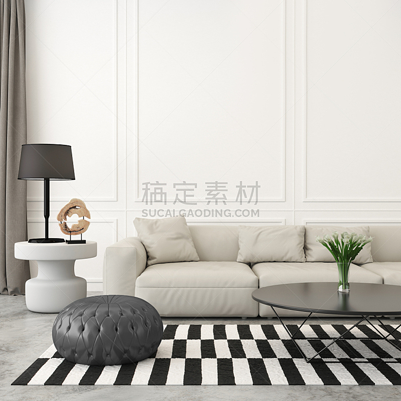 起居室,沙发,白色,极简构图,艺术装饰区,样板间,围墙,牛皮,墙,2016