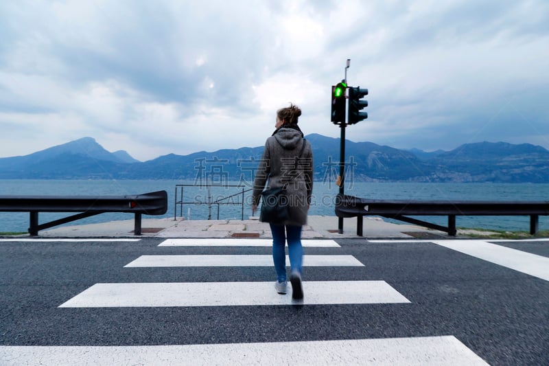 街道,交通,行人,路,人,斑马,轻的,标志,条纹,城市生活