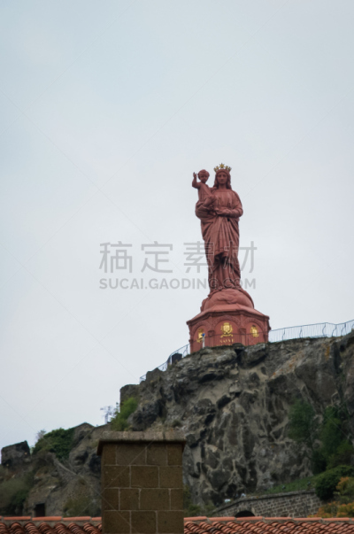 法国,勒皮,垂直画幅,美,户外,都市风景,钟楼,城镇,旅游目的地