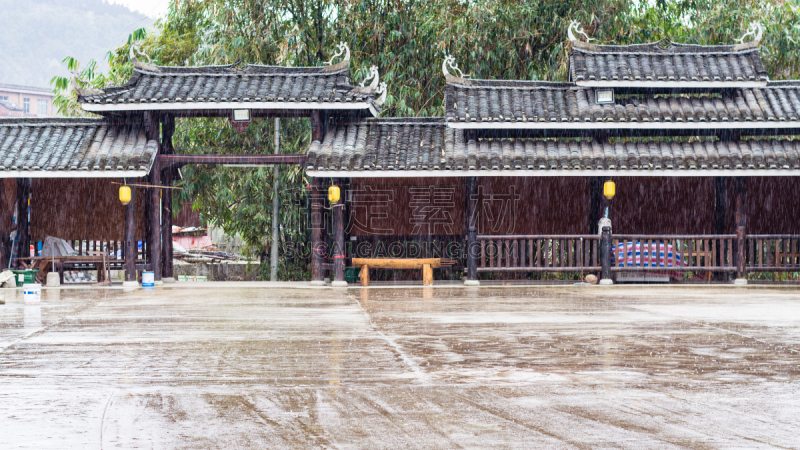 雨,传统,希格尔广场,民间音乐,在上面,横截面,三江,遮阳篷,拱廊,棚