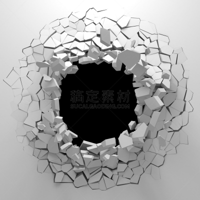 洞,白色,破碎的,黑色,石墙,商务,自由,砖,裂片,坏掉的