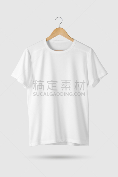 正面视角,t恤,白色,空白的,木制,轻蔑的,侧面视角,挂衣架,垂直画幅,纺织品