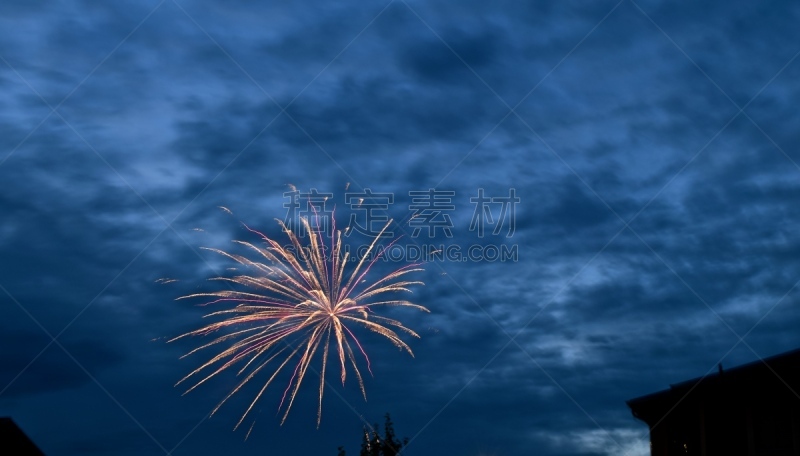 美国国庆日,2018,水平画幅,夜晚,闪烁发光,脆饼干,户外,烟火效应,非凡的,放焰火