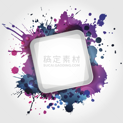 边框,现代,白色,点状,蓝色,水,绘画插图,墨水,湿,画笔