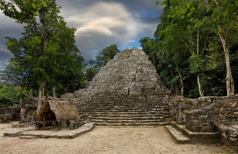 … Coba maya site, Mexico, ...24 meter high…unfortunately climbing up is forbidden … Coba is believed to have been proven to have never been discovered by Spanish conquerors ...