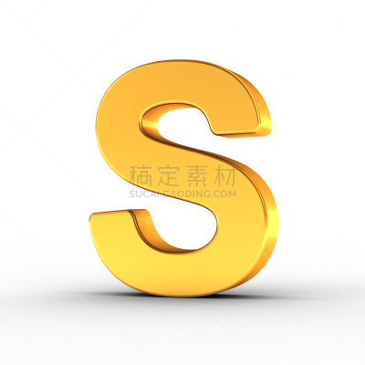 英文字母s,黄金,背景分离,正面视角,留白,字母,灵感,形状,无人,绘画插图