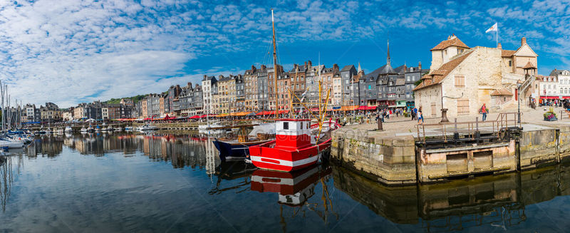 Honfleur harbour, normandy city in France