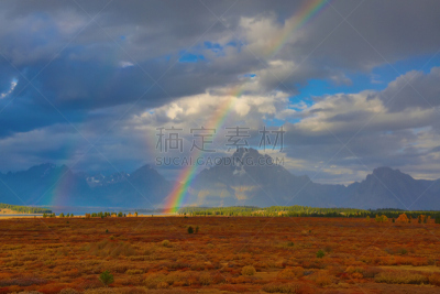 大提顿,慕銳山,杰克森,杰克逊,山艾树,怀俄明,陡峭,天空,美国西部,水平画幅