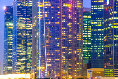 新加坡,都市风景,城市天际线,滨海湾 ,天空,水平画幅,夜晚,无人,曙暮光,户外